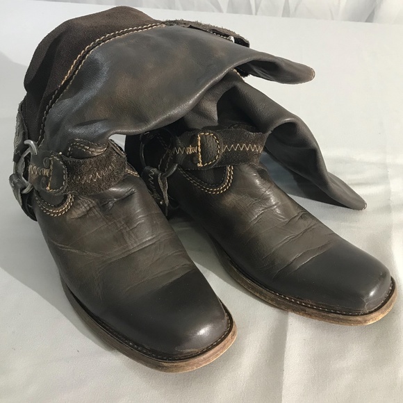 Bed Stu Brown Harness Boot Crafted in Mexico Sz 7 - Picture 7 of 14
